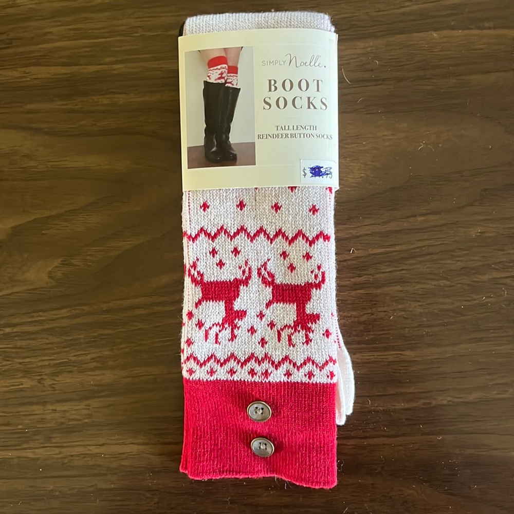 New in package Christmas boot socks